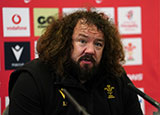 Adam Jones during a press conference before 2025 Six Nations