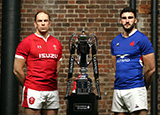 Alun Wyn Jones and Charles Ollivon at 2020 Six Nations launch