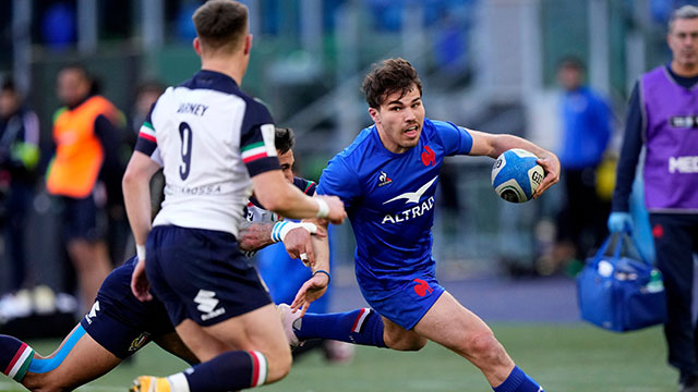 Antoine Dupont in action for France against Italy in 2023 Six Nations