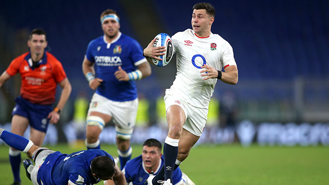 Ben Youngs scores a second try for England v Italy in 2020 Six Nations