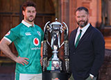 Caelan Doris and Andrew Farrell at the 2026 Six Nations launch