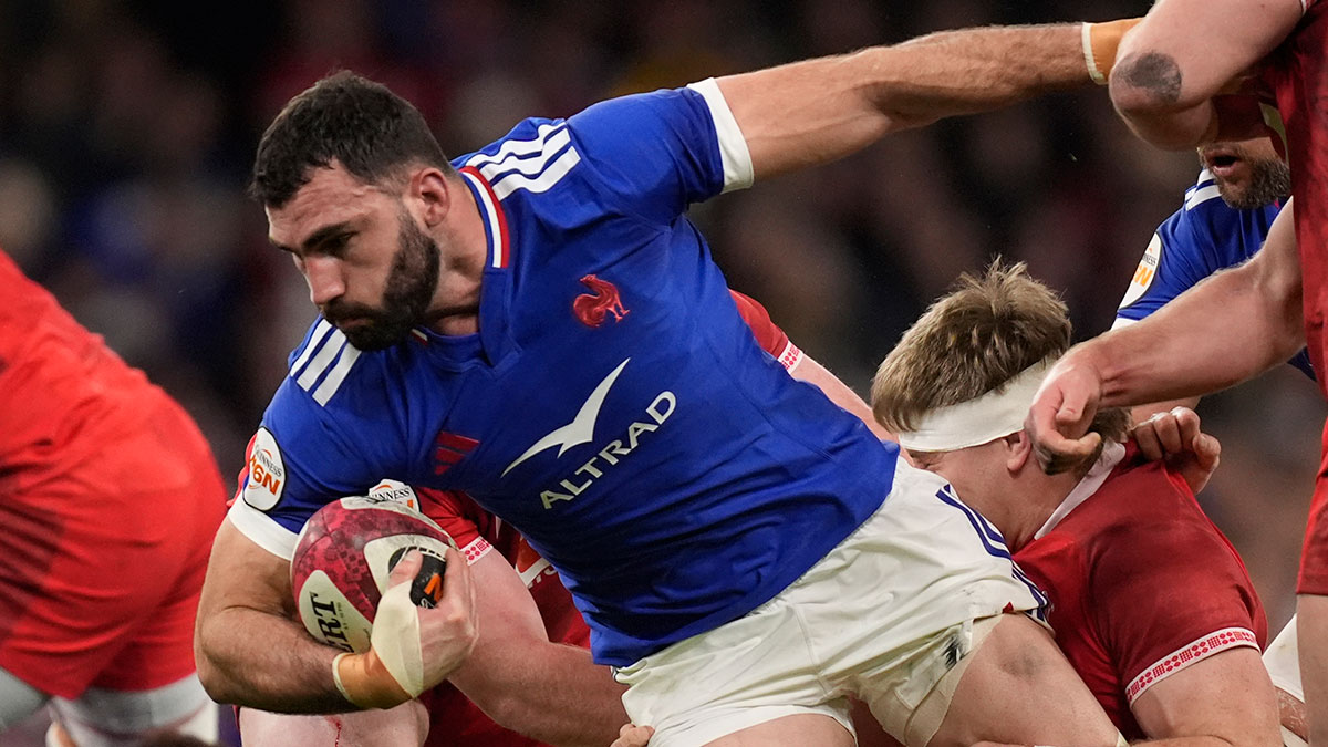 Charles Ollivon in action for France against Wales during 2026 Six Nations