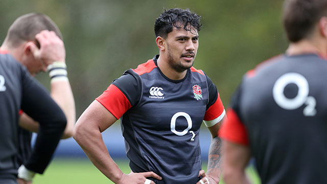 Denny Solomona training with England