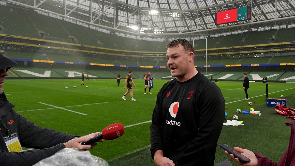 Dewi Lake at team run ahead of Ireland v Wales match in 2026 Six Nations