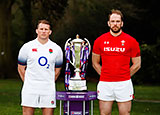 Dylan Hartley and Alun Wyn Jones with Six Nations trophy