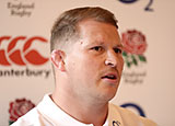 Dylan Hartley at England press conference