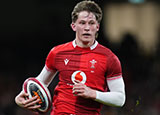 Ellis Mee in action for Wales v France during 2026 Six Nations