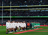 England and Ireland line up before match in 2023 Six Nations