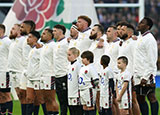 England players line up against Scotland during 2025 Six Nations