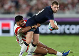 Finn Russell in action for Scotland against Japan at the 2019 Rugby World Cup