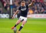 Finn Russell kicks a conversion during Scotland v Italy match in 2025 Six Nations