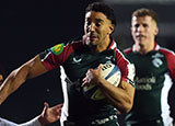 Gabriel Hamer-Webb in action for Leicester Tigers v Bayonne in January 2026
