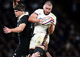 George Martin in action for England v New Zealand in 2024 Autumn Internationals