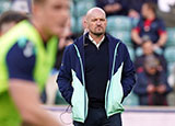 Gregor Townsend watches players before England v Scotland match during 2025 Six Nations