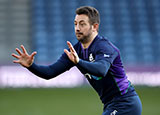 Greig Laidlaw during a Scotland training session in 2019 Six Nations