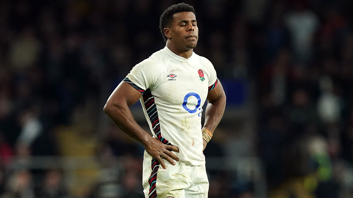 Immanuel Feyi-Waboso during England v New Zealand match in 2024 Autumn Internationals