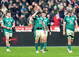 Ireland players look dejected after defeat to France in 2026 Six Nations