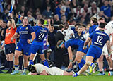 Italy players celebrate victory over England during 2026 Six Nations