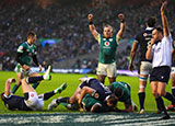 Jack Conan scores a try for Ireland against Scotland during 2025 Six Nations