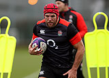 James Haskell training with England