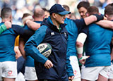 Joe Schmidt with his team before Ireland v Scotland 2019 Six Nations match