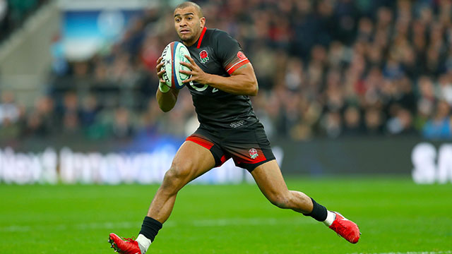 Jonathan Joseph playing for England against Argentina in 2017