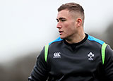 Jordan Larmour in training with Ireland