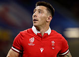 Josh Adams in action for Wales at 2023 Rugby World Cup