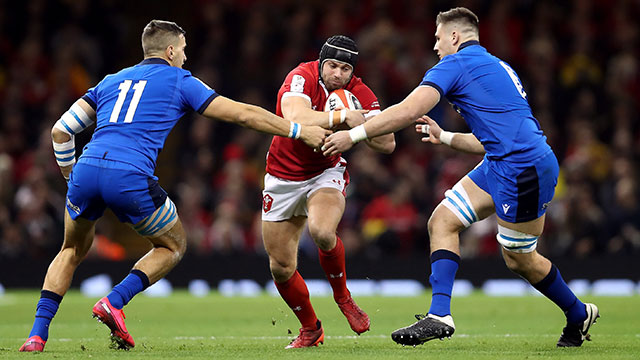 Leigh Halfpenny in action for Wales v Italy in 2020 Six Nations