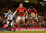 Leigh Halfpenny scores his second try against Scotland in Six Nations