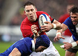 Liam Williams in action for Wales against France in 2019 Six Nations