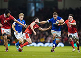 Lorenzo Cannone in action for Italy against Wales during 2024 Six Nations