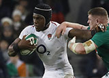 Maro Itoje in action for England v Ireland in 2019 Six Nations