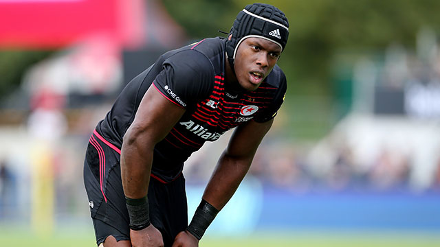 Maro Itoje playing for Saracens