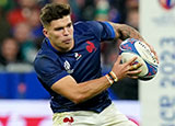 Matthieu Jalibert in action for France v South Africa during 2023 Rugby World Cup quarter finals