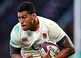 Nathan Hughes in action for England