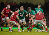 Peter O'Mahony in action for Ireland against Wales during 2023 Six Nations