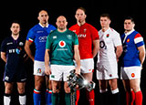 Players at Six Nations 2019 launch with Rory Best at front