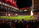 Principality Stadium before Wales v France match in 2022 Six Nations