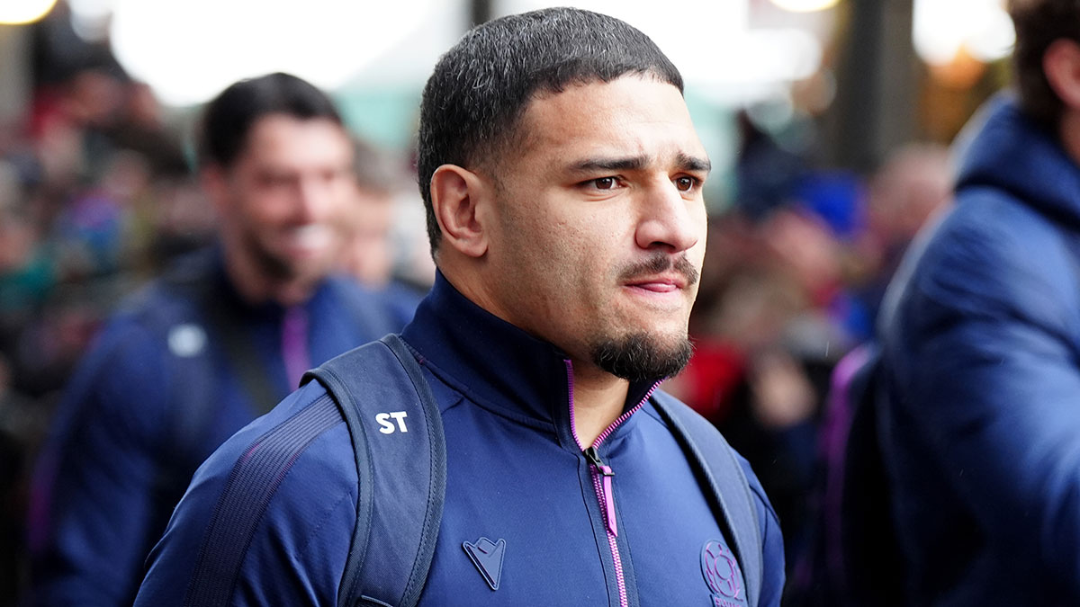 Sione Tuipulotu before Scotland v Tonga match during 2025 Autumn Internationals