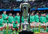 Six Nations trophy displayed at Ireland v Italy match in 2024 Six Nations