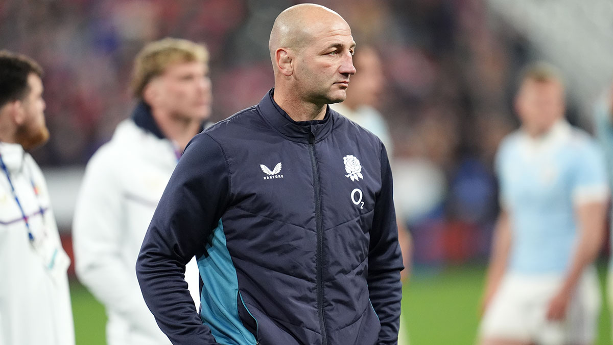 Steve Borthwick at France v England match during 2026 Six Nations