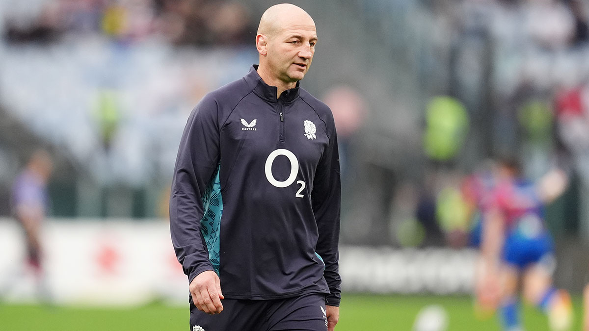 Steve Borthwick at Italy v England match during 2026 Six Nations