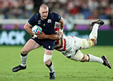 Stuart Hogg in action for Scotland against Japan at 2019 Rugby World Cup