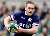 Stuart Hogg in action for Scotland during 2018 Six Nations