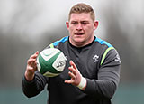 Tadhg Furlong in training with Ireland