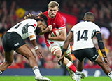 Taine Plumtree in action for Wales v Fiji during 2024 Autumn Internationals