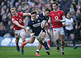 Tom Jordan scores a try for Scotland v Wales during 2025 Six Nations