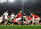 Tom Roebuck scores a try for England against Wales during 2025 Six Nations