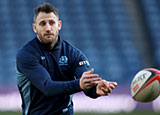 Tommy Seymour in training before Scotland v Italy match in 2019 Six Nations